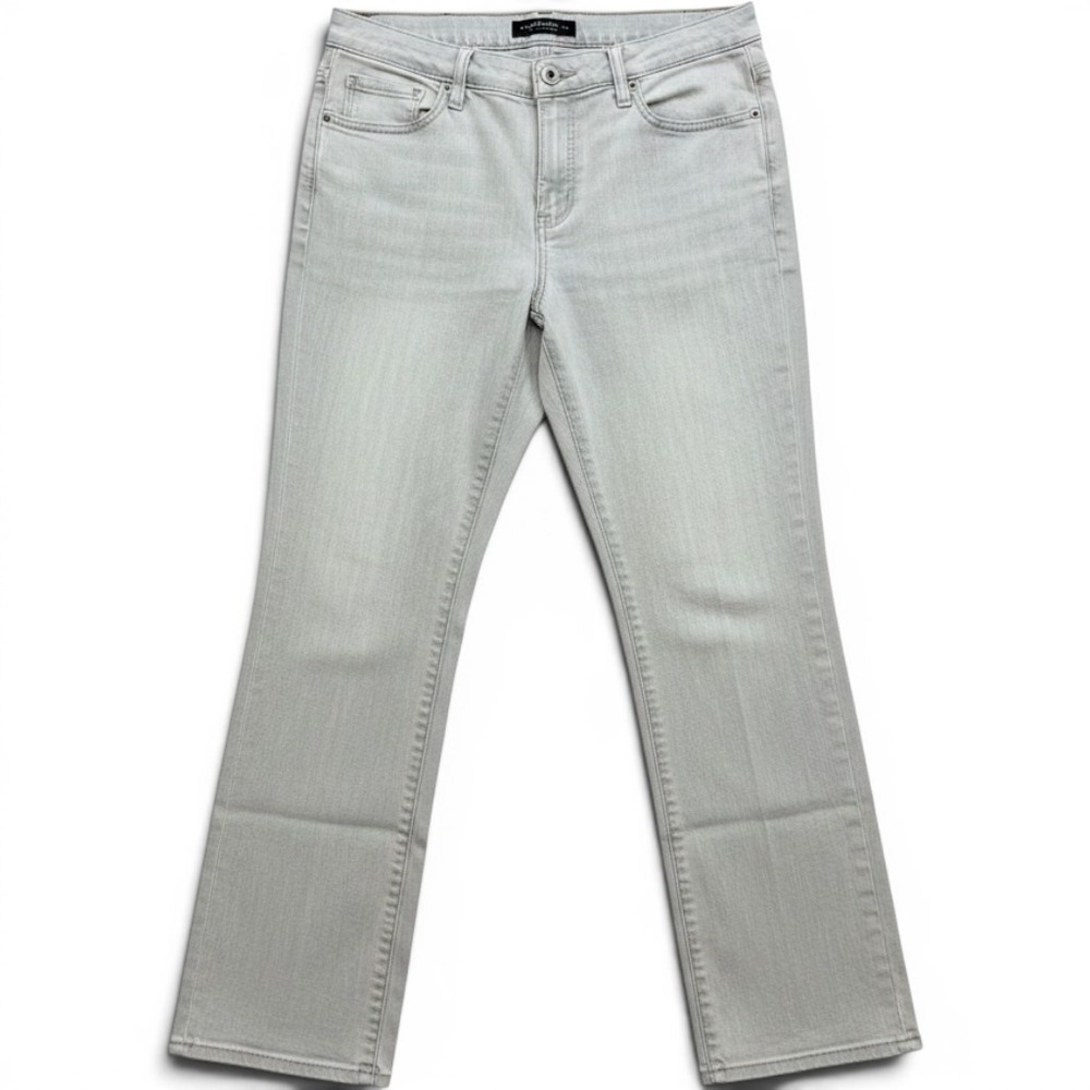 Lauren Ralph Lauren Grey Straight Leg Jeans Womens 12 Stretch Denim LRL L31